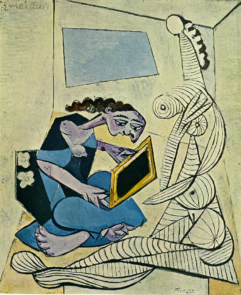 Woman in the Interior (Reading) (1936) — Пабло Пикассо (Pablo Picasso)