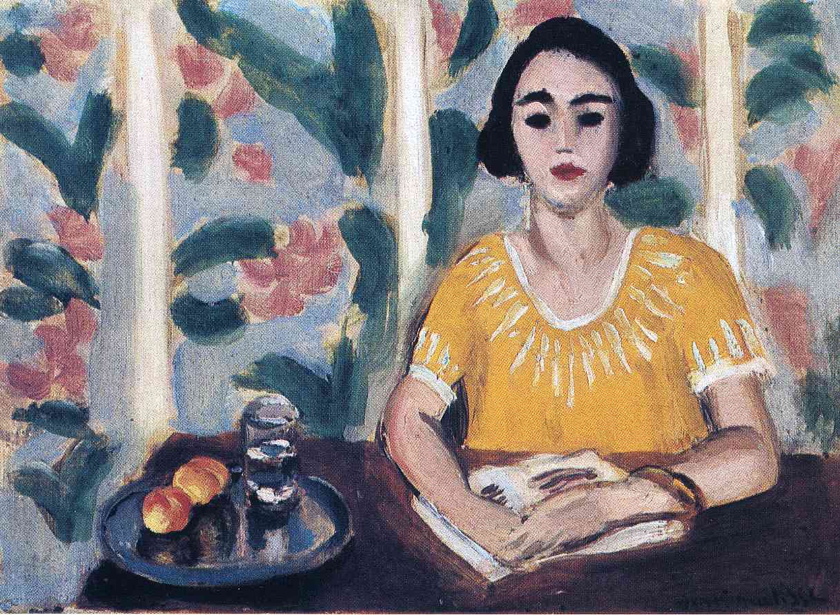 Woman Reading with Peaches (1923) — Анри Матисс (Henri Matisse)