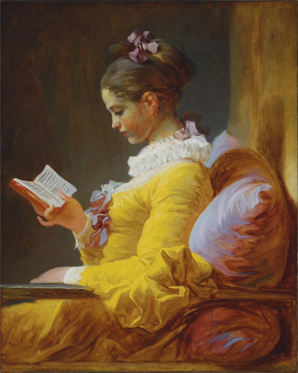 A Young Girl Reading (1776) — Жан Оноре Фрагонар (Jean-Honore Fragonard)
