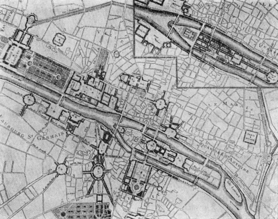 57. Париж. Площадь Людовика XV (площадь Согласия), 1748—1753 гг. Конкурсные проекты
