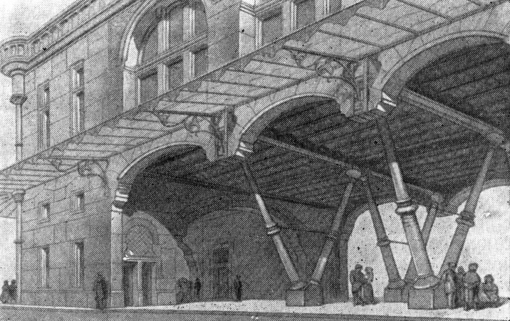 1. Проект рынка, 1850 г. Э. Виолле ле Дюк