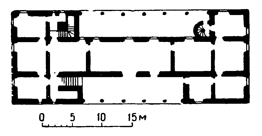 6. Санто-Доминго. Дворец адмирала (дом Диего Колумба), начало XVI в. План и фасад