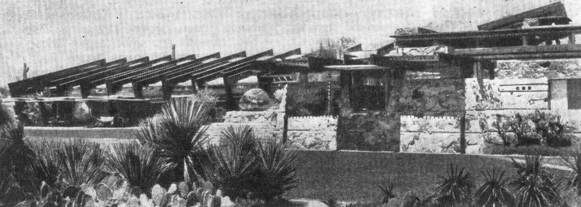 16. Феникс (Аризона). Летняя база Тейлизин, 1938 г. Арх. Ф. Л. Райт