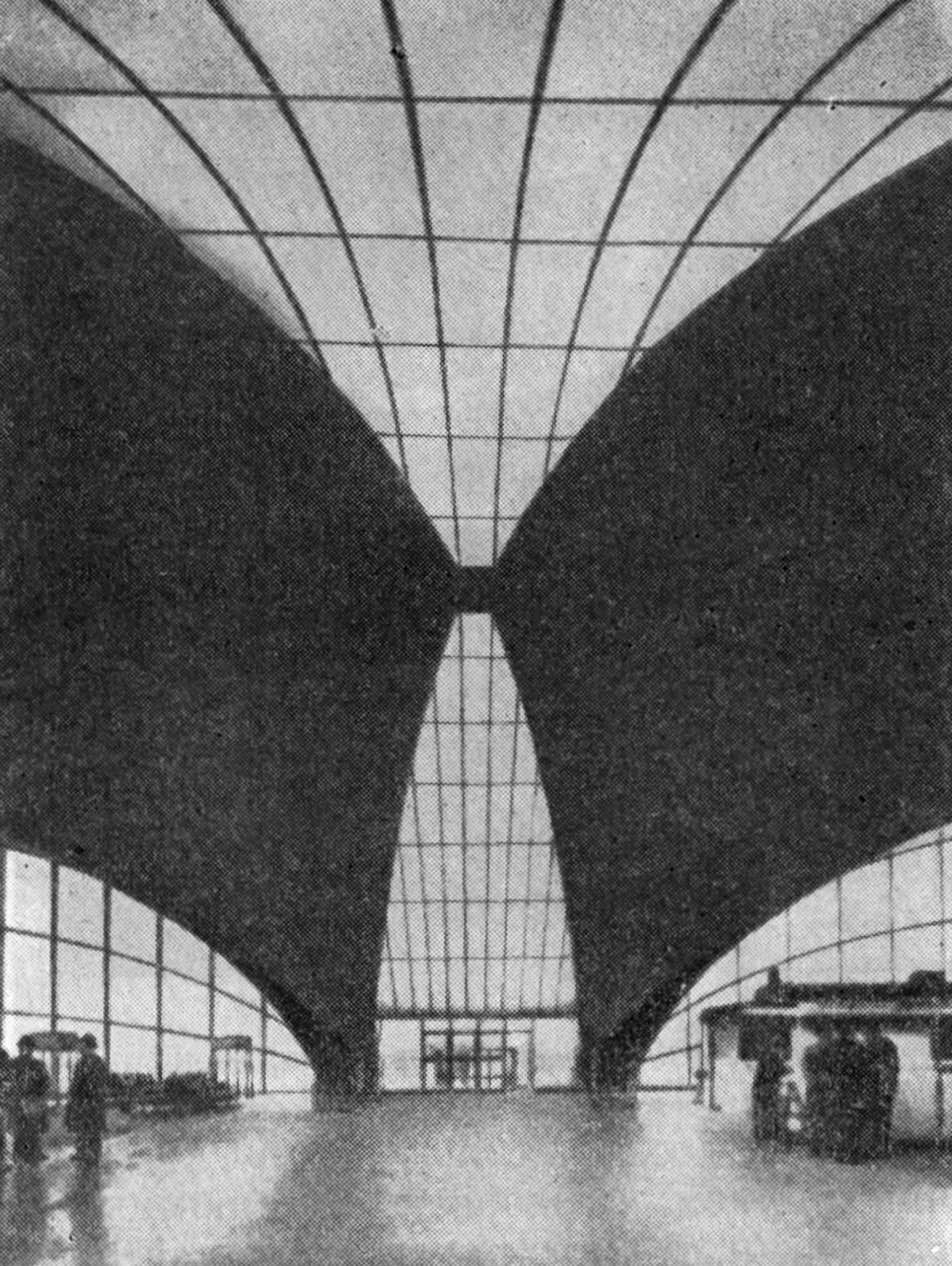 71. Сент-Луис. Аэровокзал, 1956 г. Арх. М. Ямасаки. Интерьер