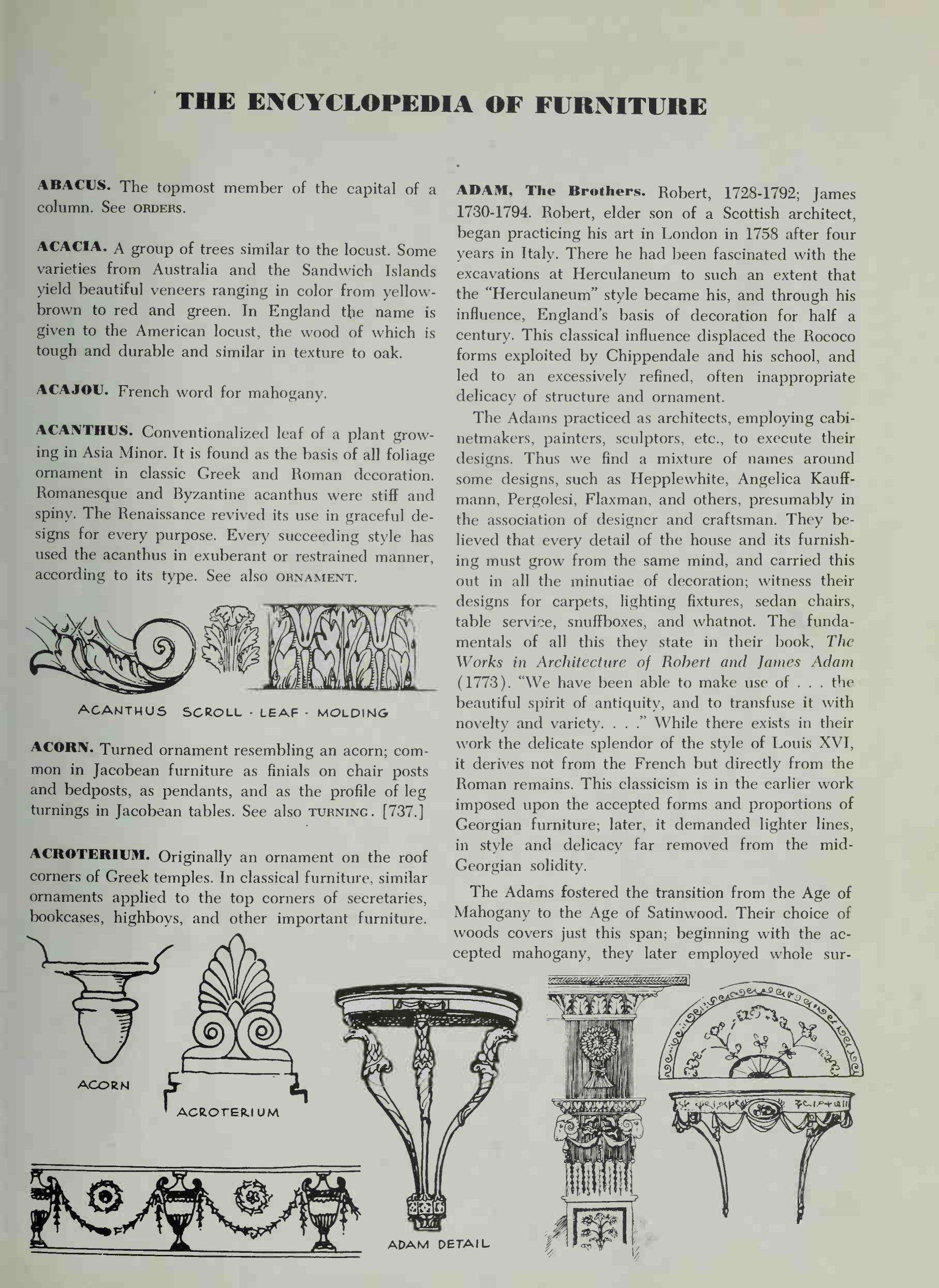 The Encyclopedia of Furniture / Joseph Aronson. — Third edition, completely revised. — New York : Crown Publishers, inc., 1965