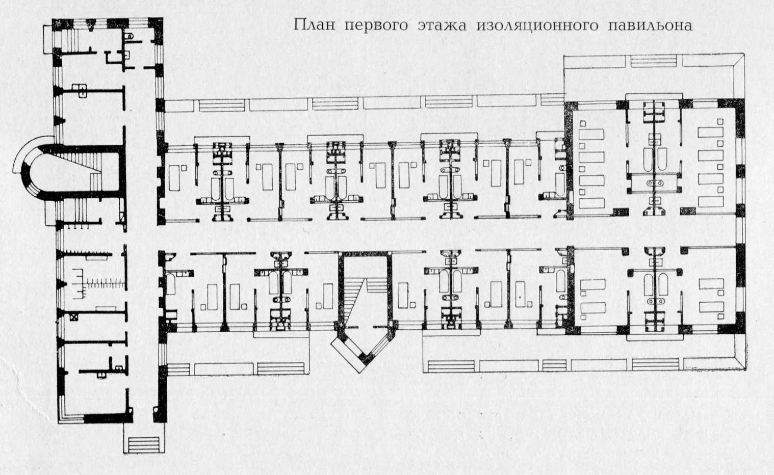 План первого этажа изоляционного павильона