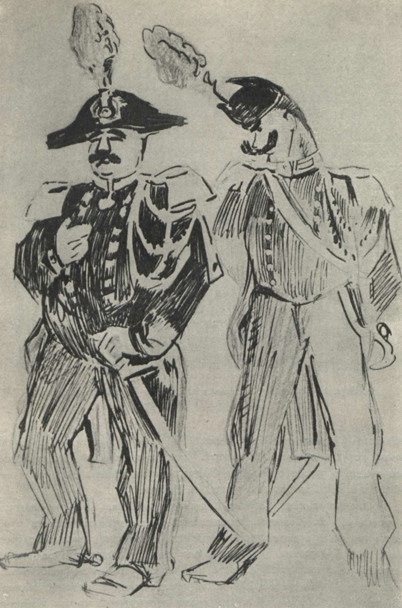 Карабинеры (1905). Рисунок