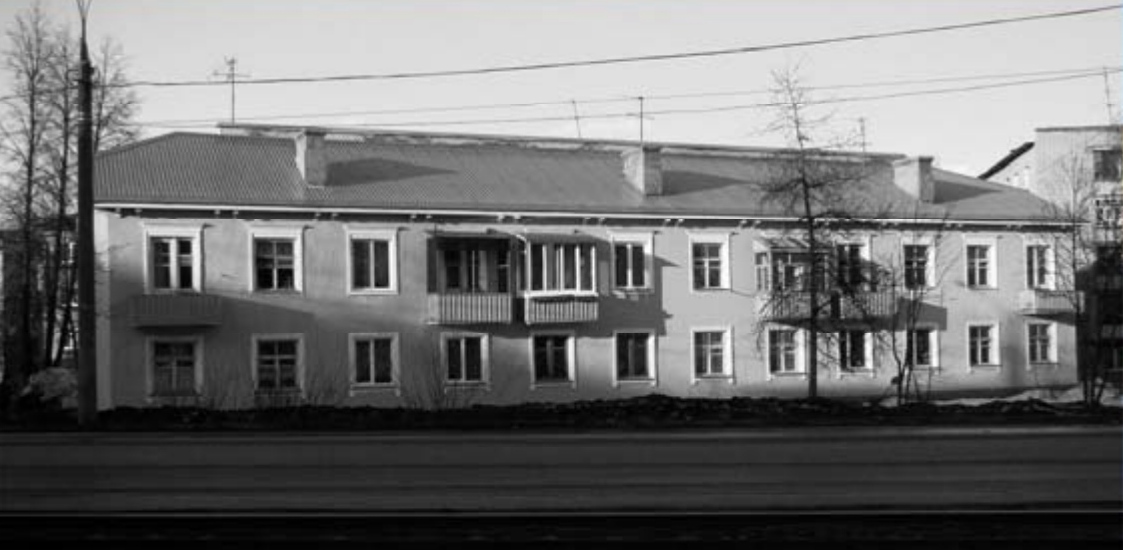Ул. Орджоникидзе, 27. Дом жилой. 1941 г. Одно из первых зданий в г. Ижевске возведенное пленными немцами