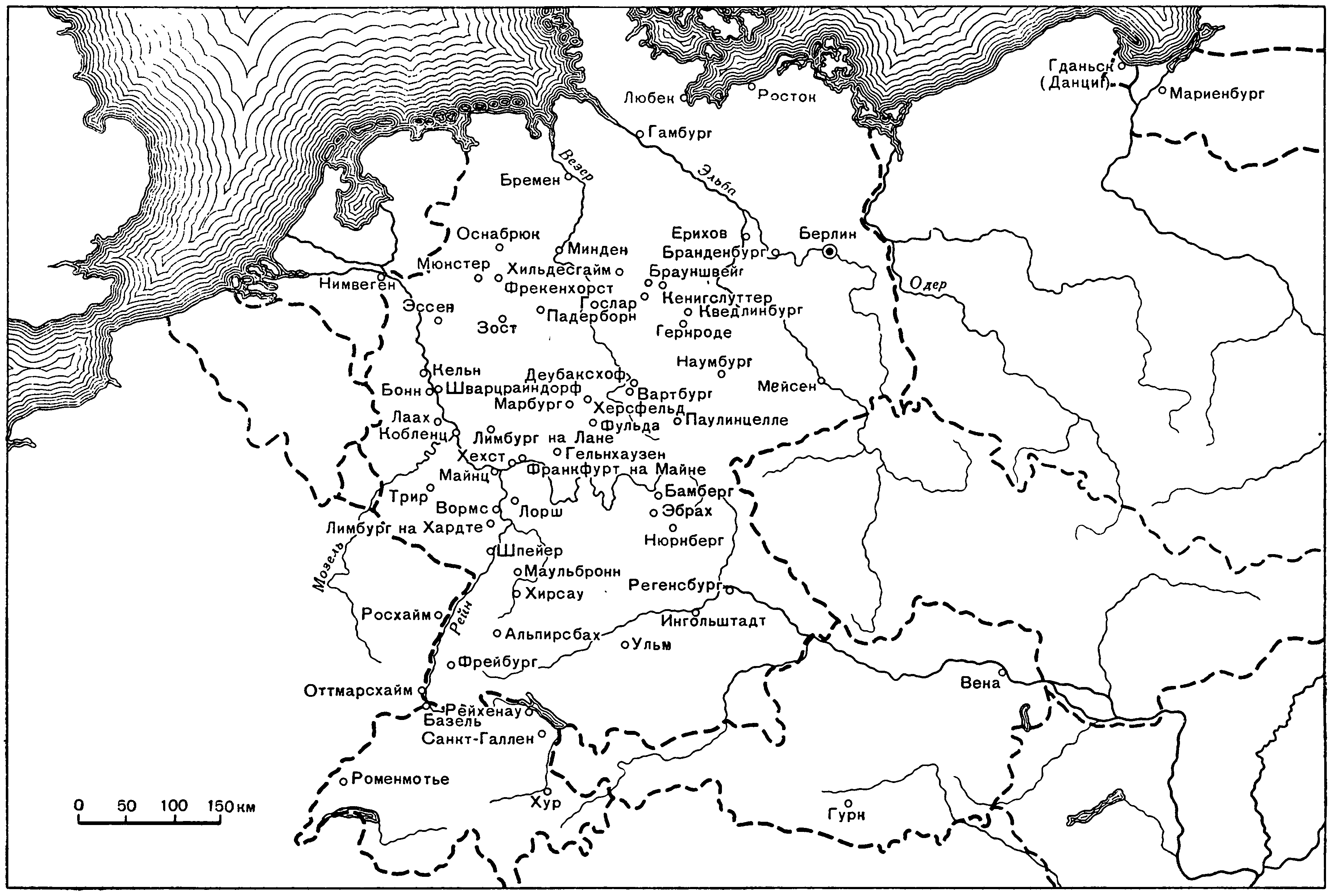 Средневековая Германия (в современных границах)
