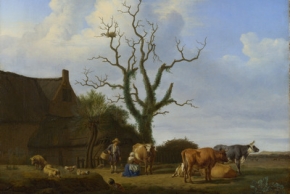 Адриан ван де Велде «Ферма с засохшим деревом» (1658): архитектура тишины