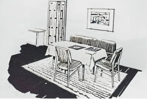 В. Некрасов. Эстамп в квартире