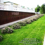 Цветник у здания администрации Президента УР (2009).