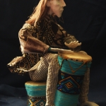 Портретная кукла - Этномузыкант. Цернит, текстиль. Высота 250 мм.