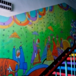 Роспись лестничных пролётов в гимназии. Ижевск