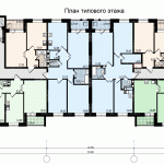 Архитектурное бюро MADE GROUP. Жилой комплекс «Английский парк» на улице Парковой в Ижевске. План типового этажа