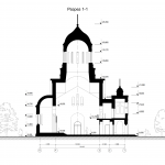 Архитектурное бюро MADE GROUP. Храм Святого Великомученика и Победоносца Георгия. Разрез