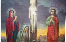 Распятие Иисуса Христа, размер: 110x130 см. Ламинат.