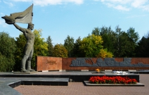 Ландшафтный дизайн площадки возле памятника ВОВ (2010).